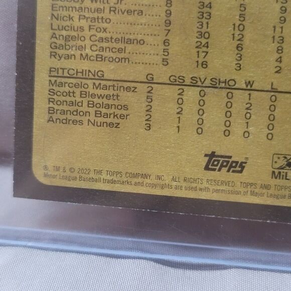 Bobby Witt Jr. 2022 Topps Heritage Minor League Baseball card no. 105 Omaha - Picture 6 of 8